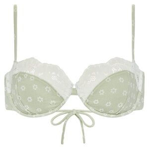 NWT Montce Jade Floral Lace-Trim Lena Bikini Top